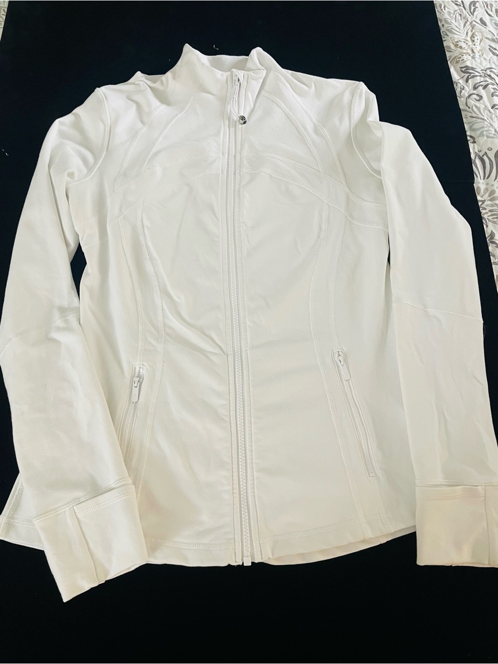 lululemon athletica Classic White Zip-Up Jacket
